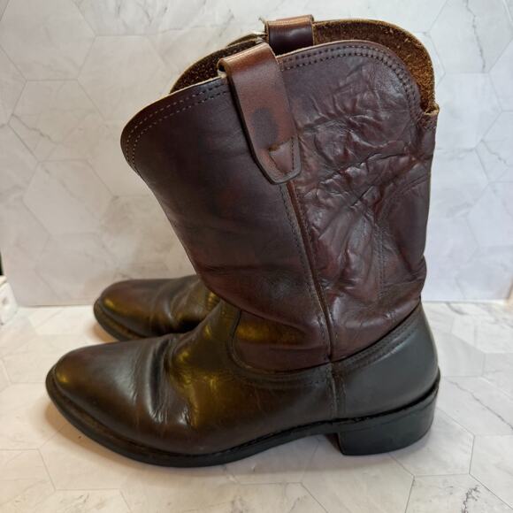 BILTRITE Boot Georgia Men Sz 9 D Brown Leather Pull-on Western Mid Calf main image 8